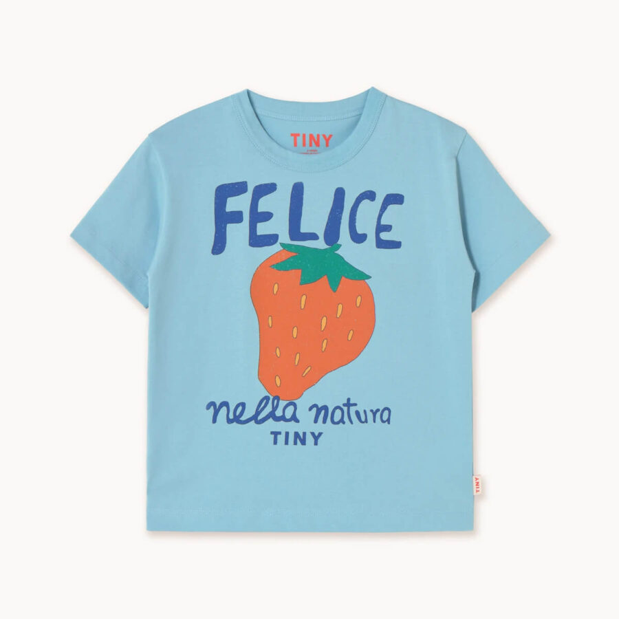 Tinycottons T-shirt Nella Natura Graphic Dusty Blue