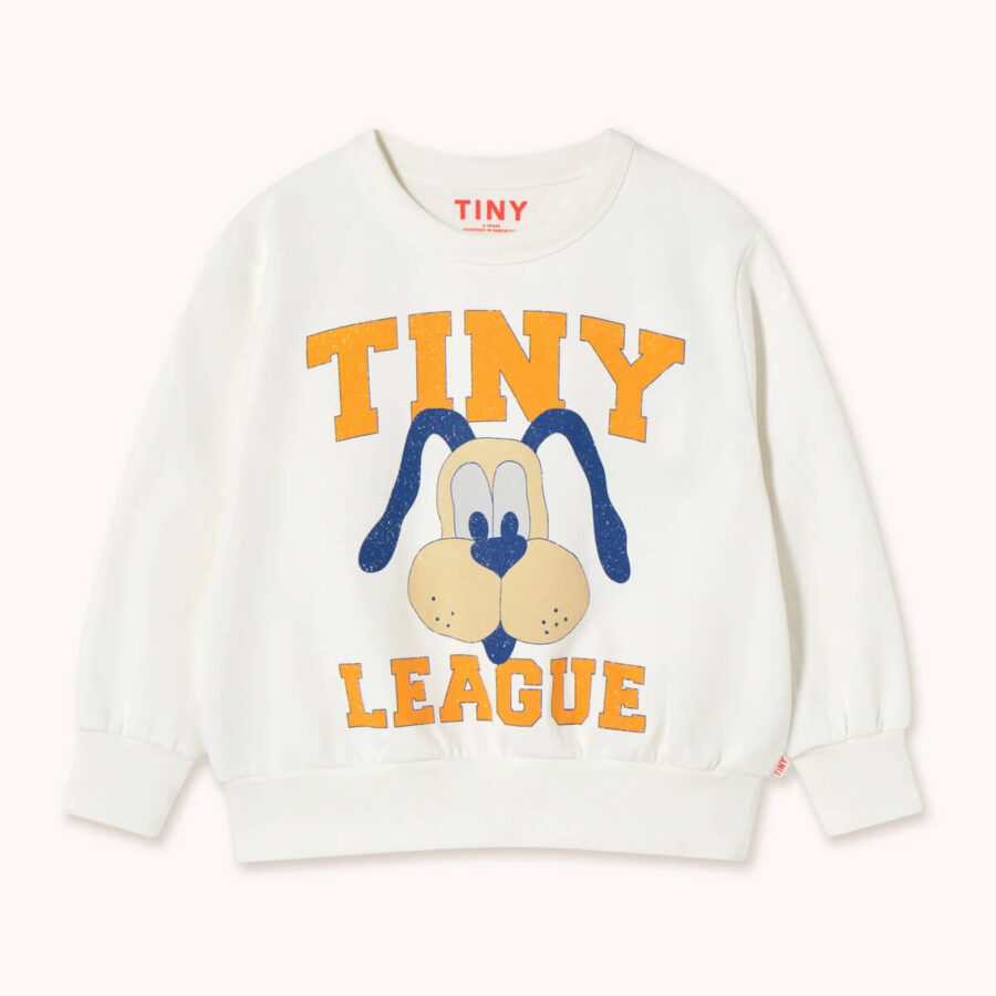 Tinycottons Bluza Tiny League Graphic Off White