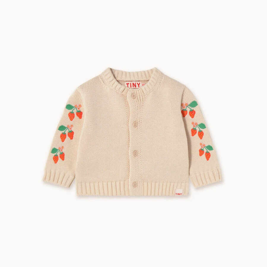 Tinycottons Kardigan Baby Strawberries Light Cream