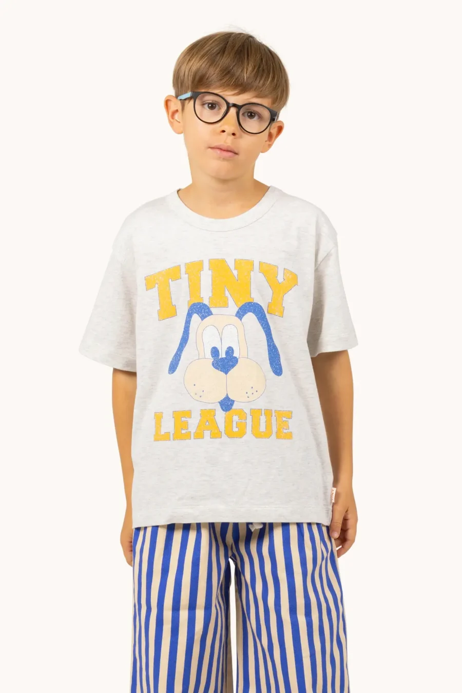 Tinycottons T-shirt Tiny League Graphic Light Grey Heather - obrazek 3