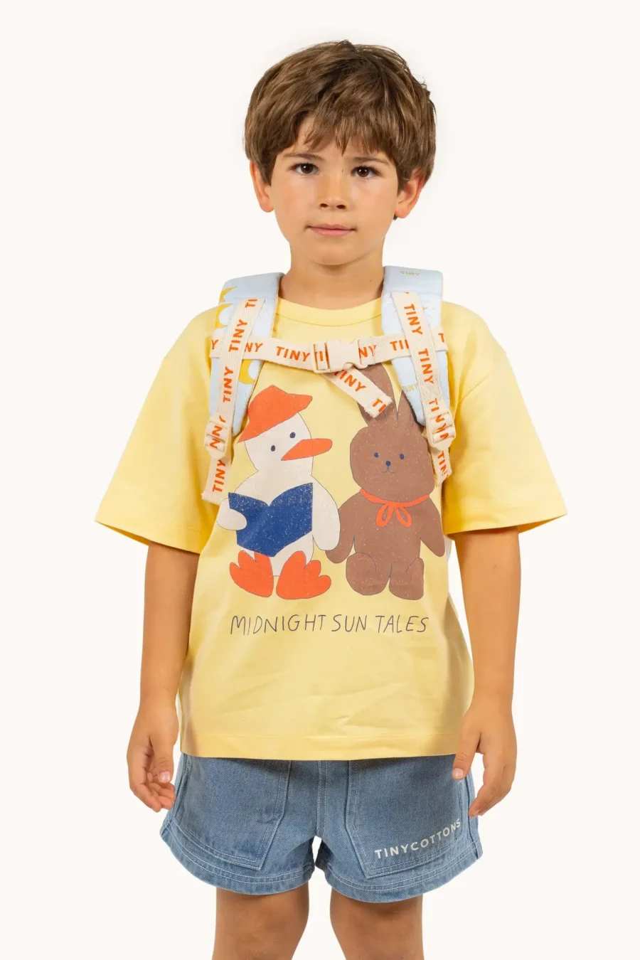 Tinycottons T-shirt Tiny Readers Graphic Mellow Yellow - obrazek 4