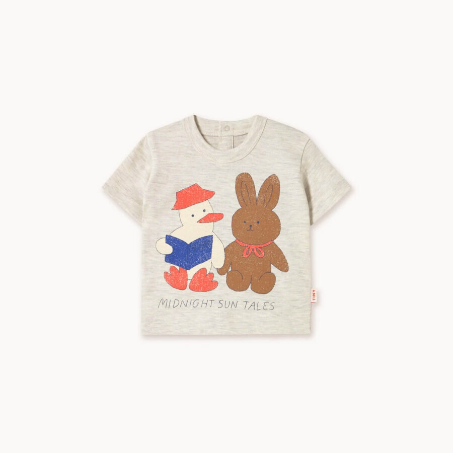 Tinycottons T-Shirt Baby Readers Graphic Cream Heather