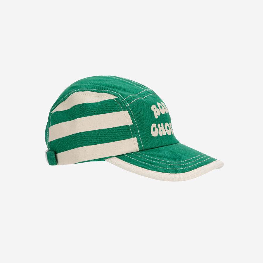 Bobo Choses Czapka Z Daszkiem Green Stripes Light Green - obrazek 2