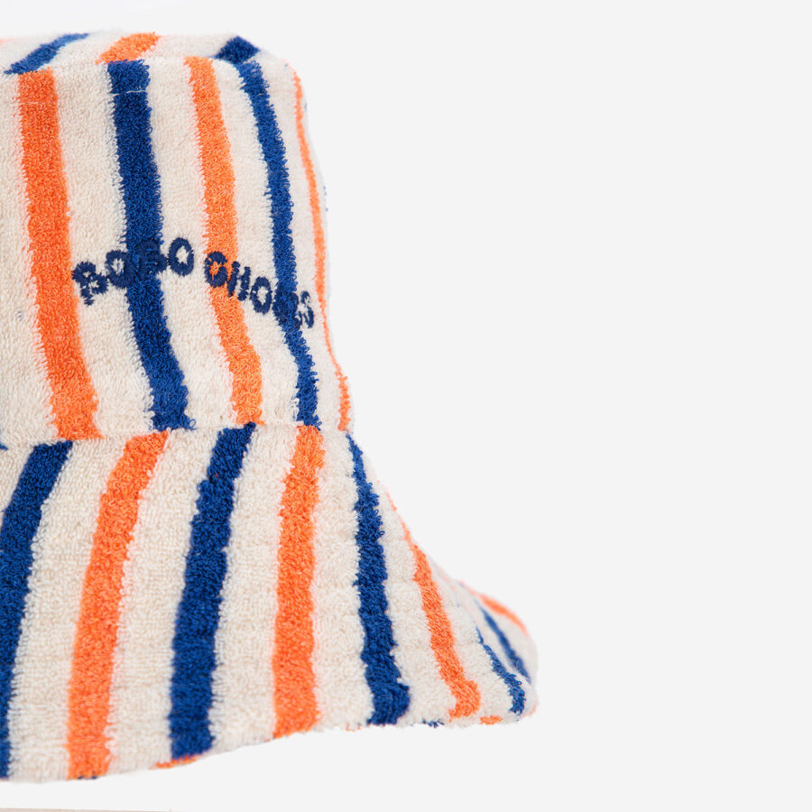 Bobo Choses Kapelusz Stripes Terry Off White - obrazek 2