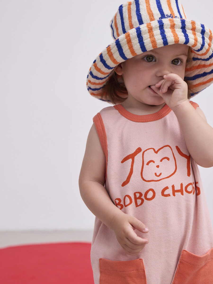 Bobo Choses Kapelusz Stripes Terry Off White - obrazek 3