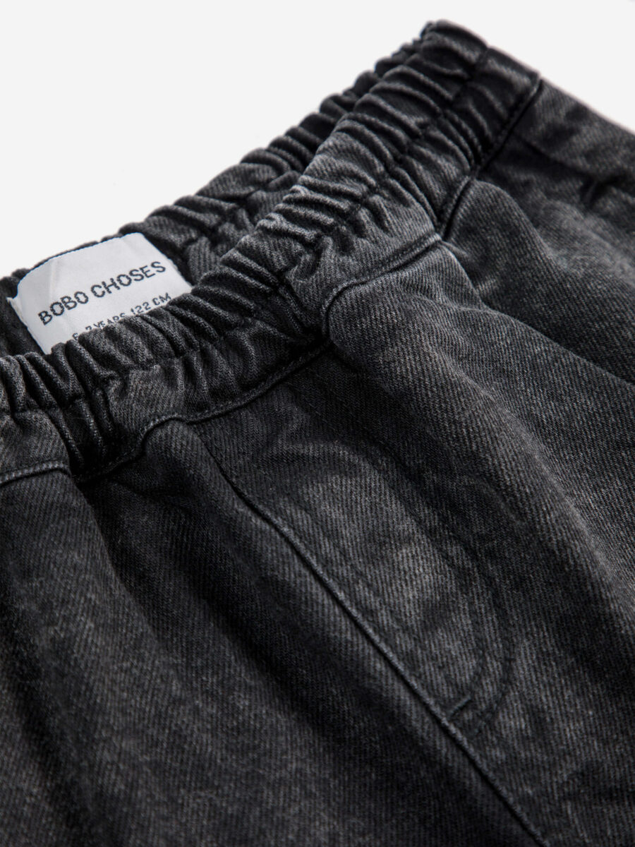 Bobo Choses Krótkie Spodenki Smiling Black Denim Dark Grey - obrazek 5