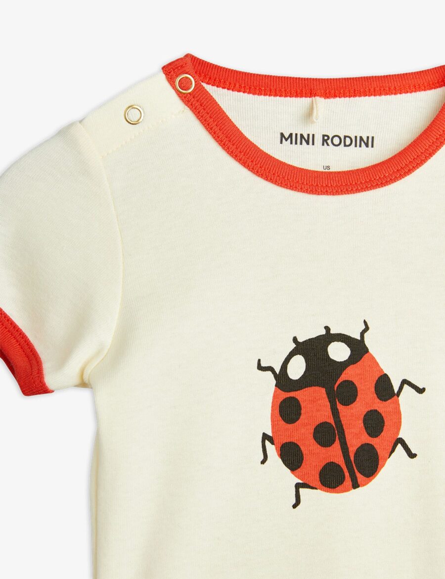 Mini Rodini Body Ladybug Off White - obrazek 4