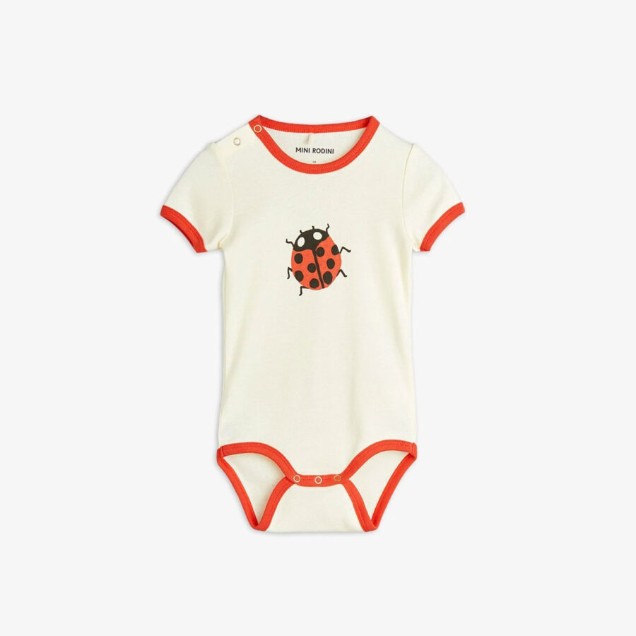 Mini Rodini Body Ladybug Off White