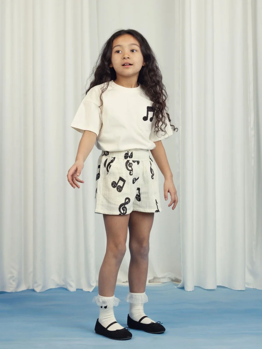 Mini Rodini T-Shirt Note Off White - obrazek 3