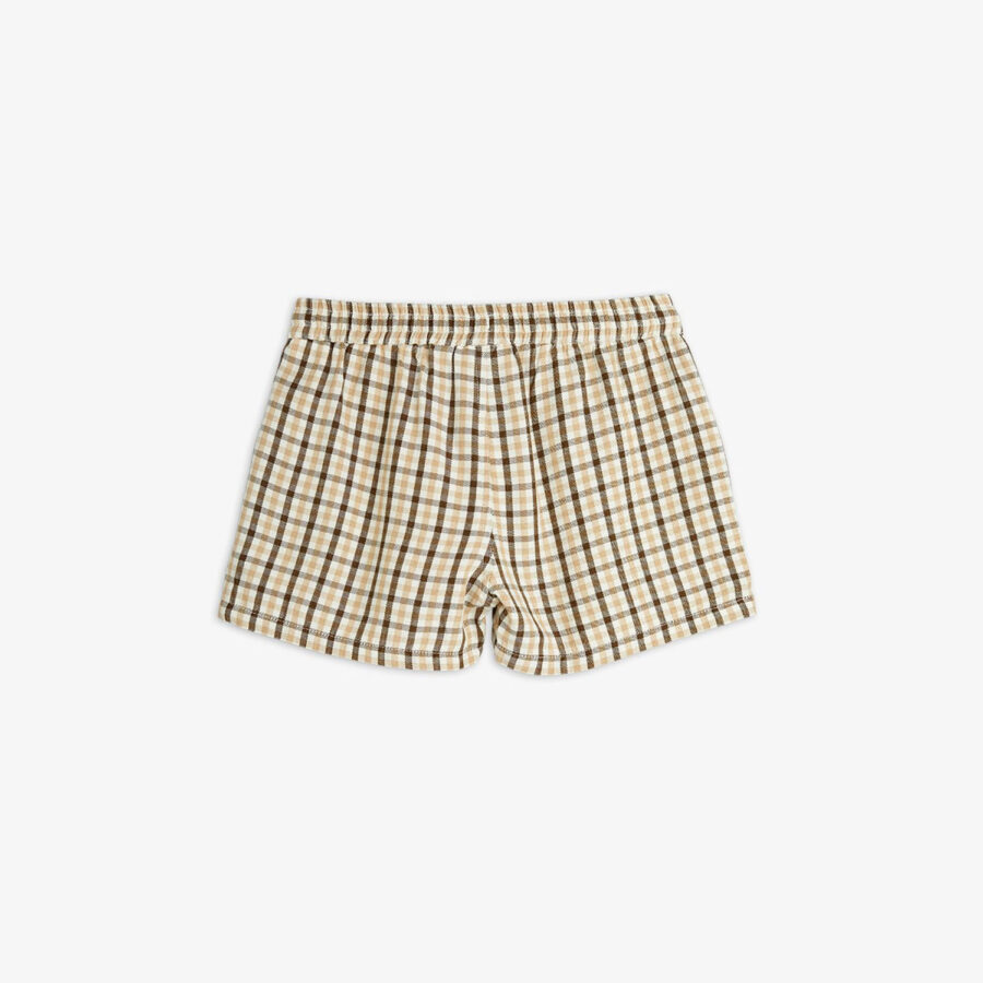 Mini Rodini Spodenki Gingham Beige - obrazek 2