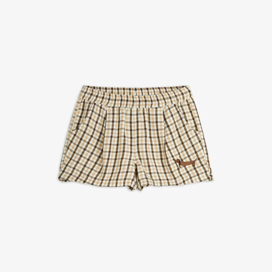 Mini Rodini Spodenki Gingham Beige