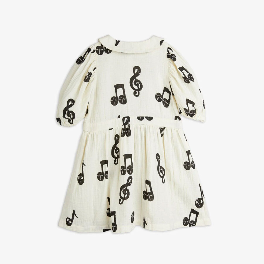 Mini Rodini Sukienka Note Muslin White - obrazek 2
