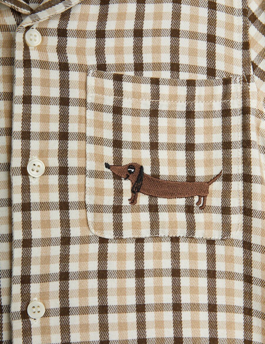 Mini Rodini Koszula Gingham Beige - obrazek 5