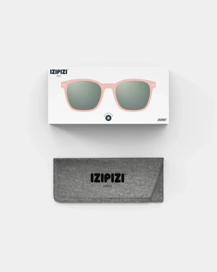 Izipizi Okulary Przeciwsłoneczne Pale Pink Green Lenses Polarized #Journey - obrazek 3