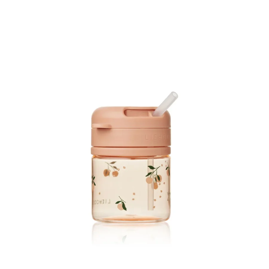 Liewood Butelka Z Rurką Pavia Tritan 280ml Peach / Sea shell - obrazek 2