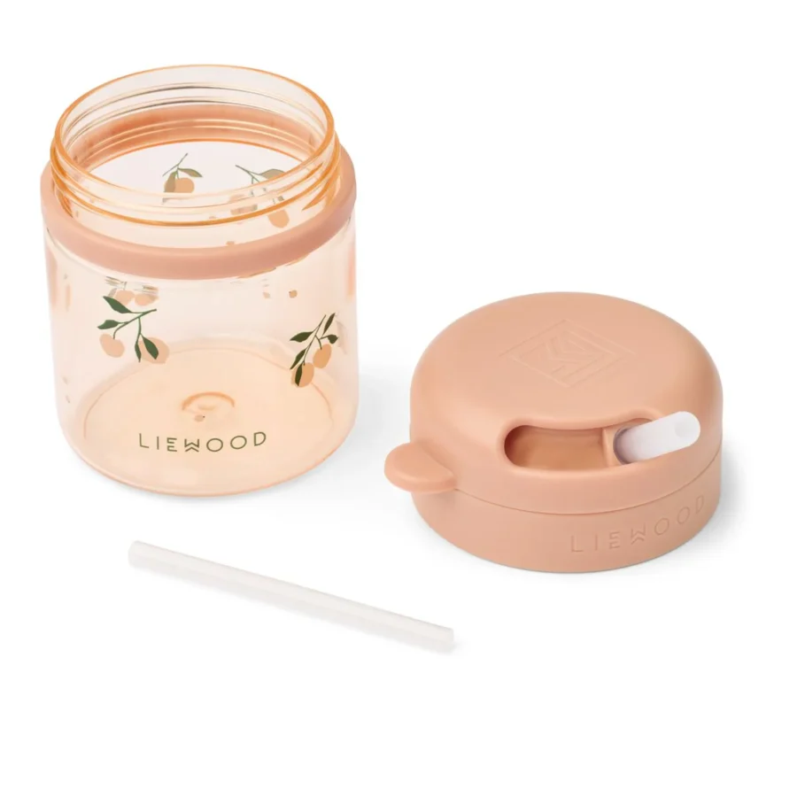 Liewood Butelka Z Rurką Pavia Tritan 280ml Peach / Sea shell - obrazek 3