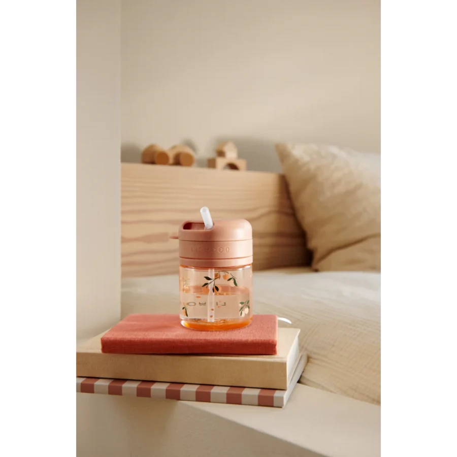 Liewood Butelka Z Rurką Pavia Tritan 280ml Peach / Sea shell - obrazek 6