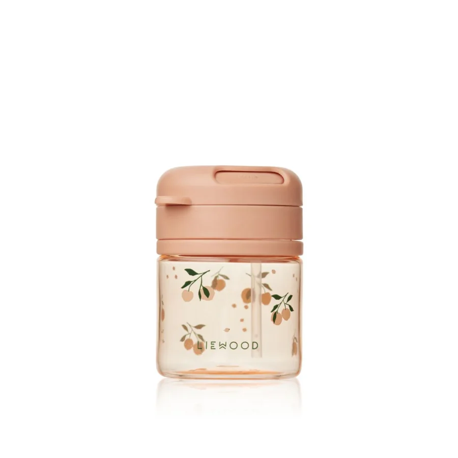 Liewood Butelka Z Rurką Pavia Tritan 280ml Peach / Sea shell