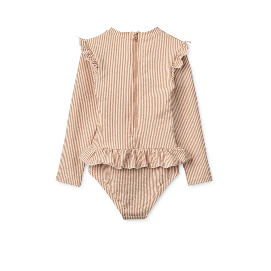Liewood Strój Kąpielowy Z Długim Rękawem Sille Y/D stripe Pale tuscany / Creme de la creme - obrazek 2