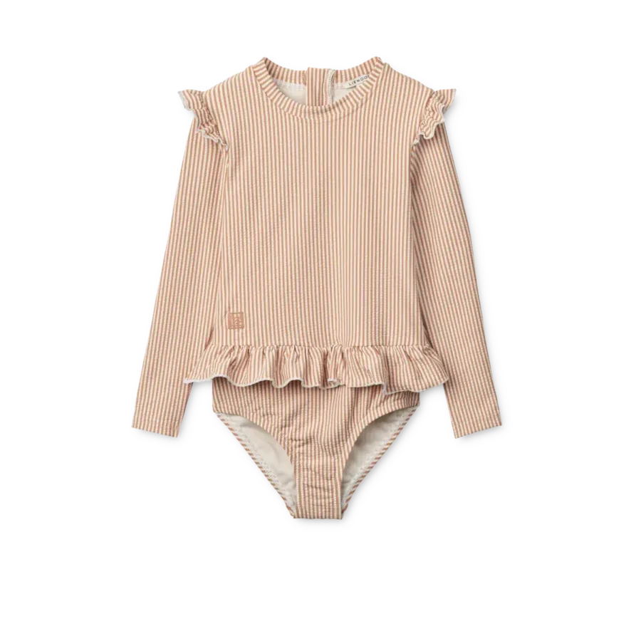 Liewood Strój Kąpielowy Z Długim Rękawem Sille Y/D stripe Pale tuscany / Creme de la creme