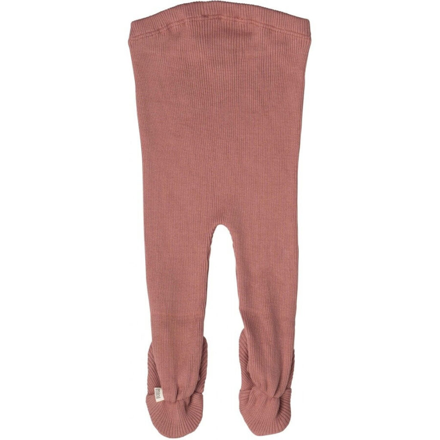 Minimalisma Półśpiochy/Legginsy Niemowlęce Ze Stópkami Bamse Antique Red - obrazek 3