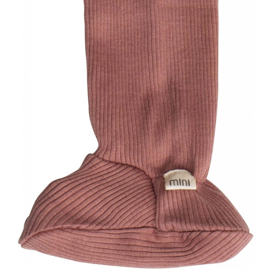Minimalisma Półśpiochy/Legginsy Niemowlęce Ze Stópkami Bamse Antique Red - obrazek 4