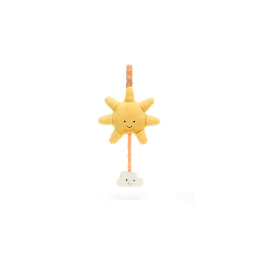 JellyCat Uśmiechnięte Słoneczko z Chmurką i Pozytywką Żółte - obrazek 4