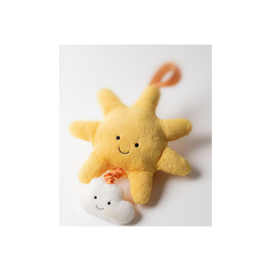 JellyCat Uśmiechnięte Słoneczko z Chmurką i Pozytywką Żółte - obrazek 5
