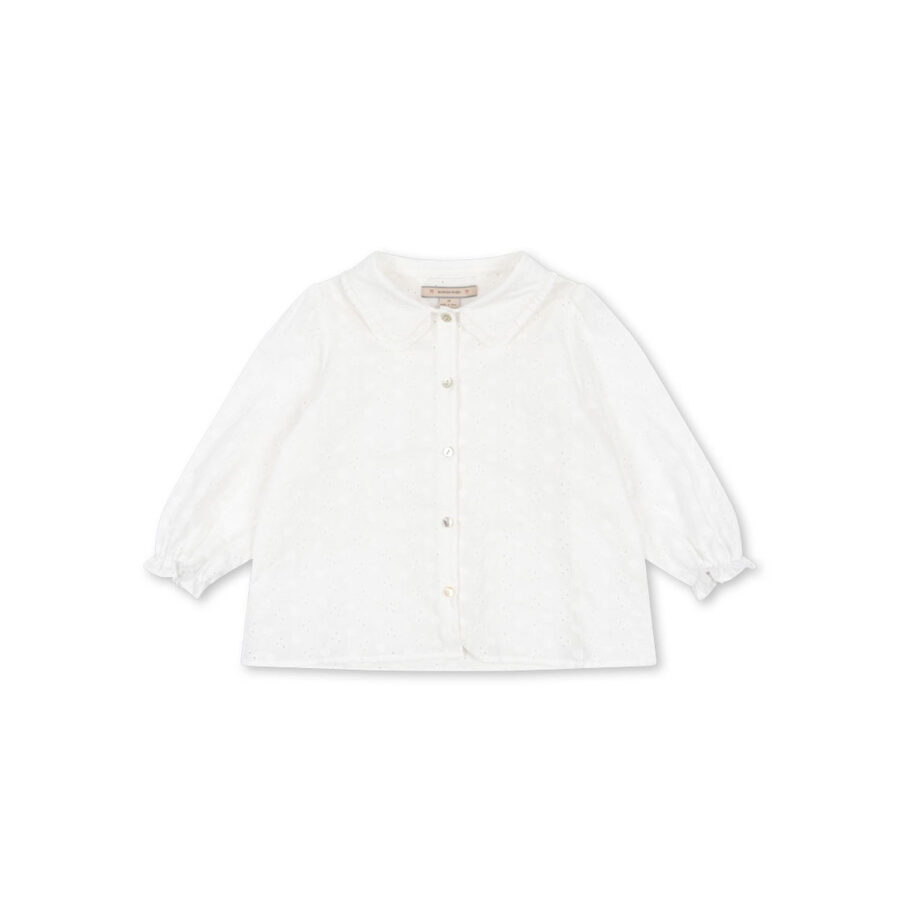 Konges Slojd Koszula Lacey Collar Optic White