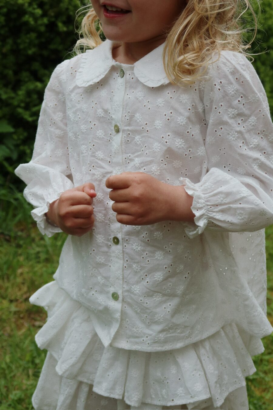Konges Slojd Koszula Lacey Collar Optic White - obrazek 3