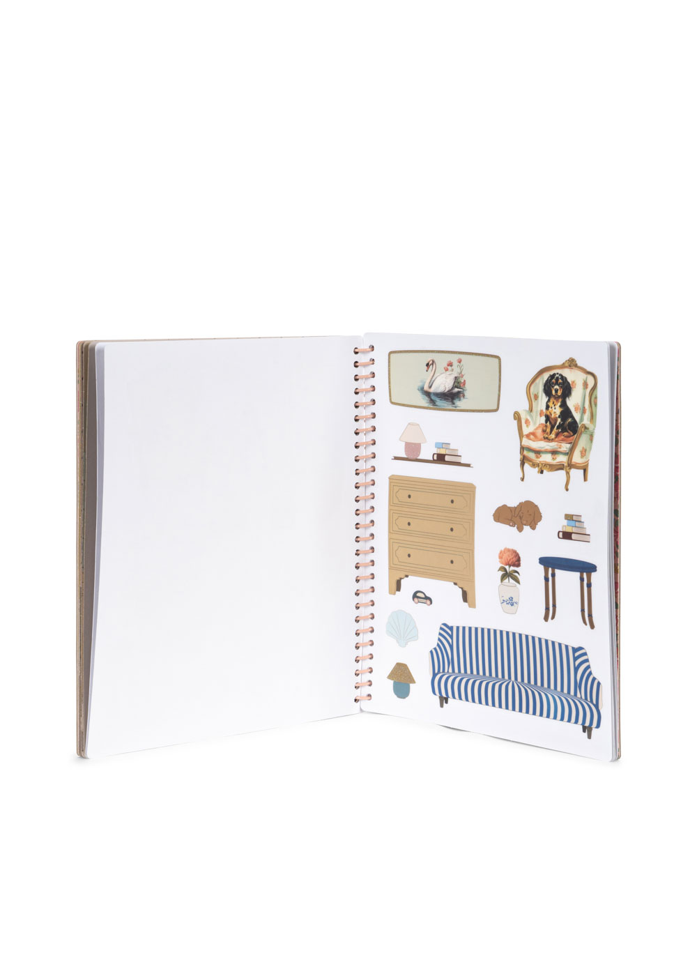 Konges Slojd Książka Z Naklejkami Wielokrotnego Użytku Dusty Pink - obrazek 2