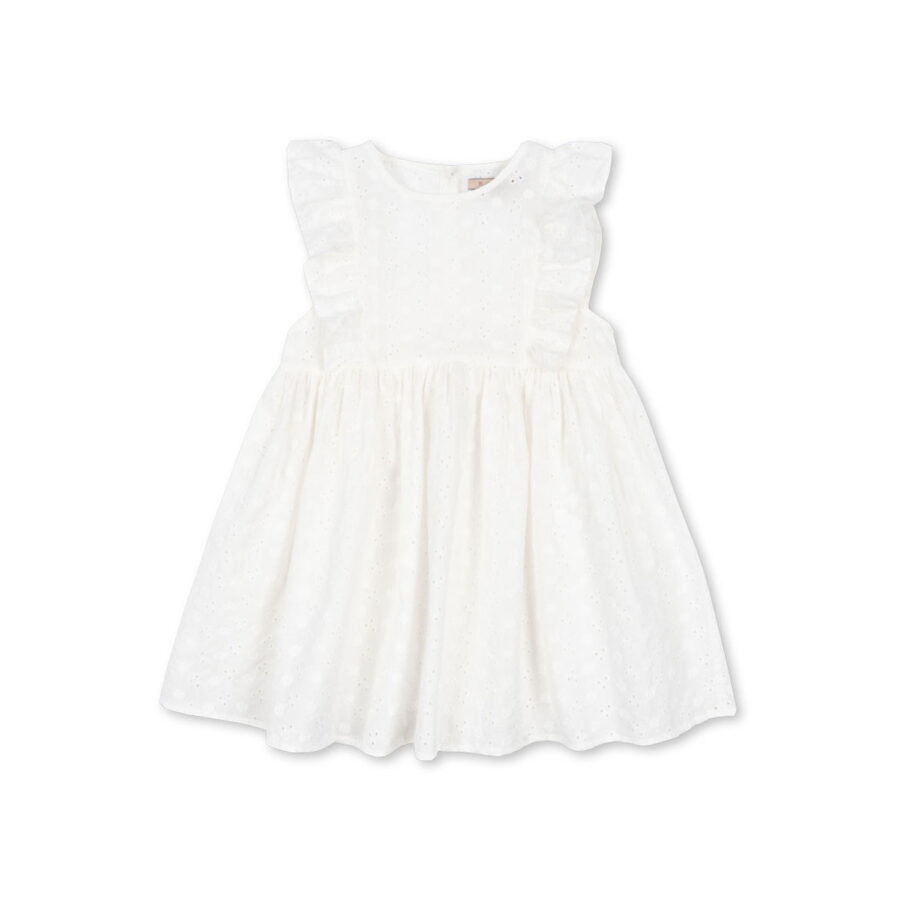 Konges Slojd Sukienka Lacey Optic White