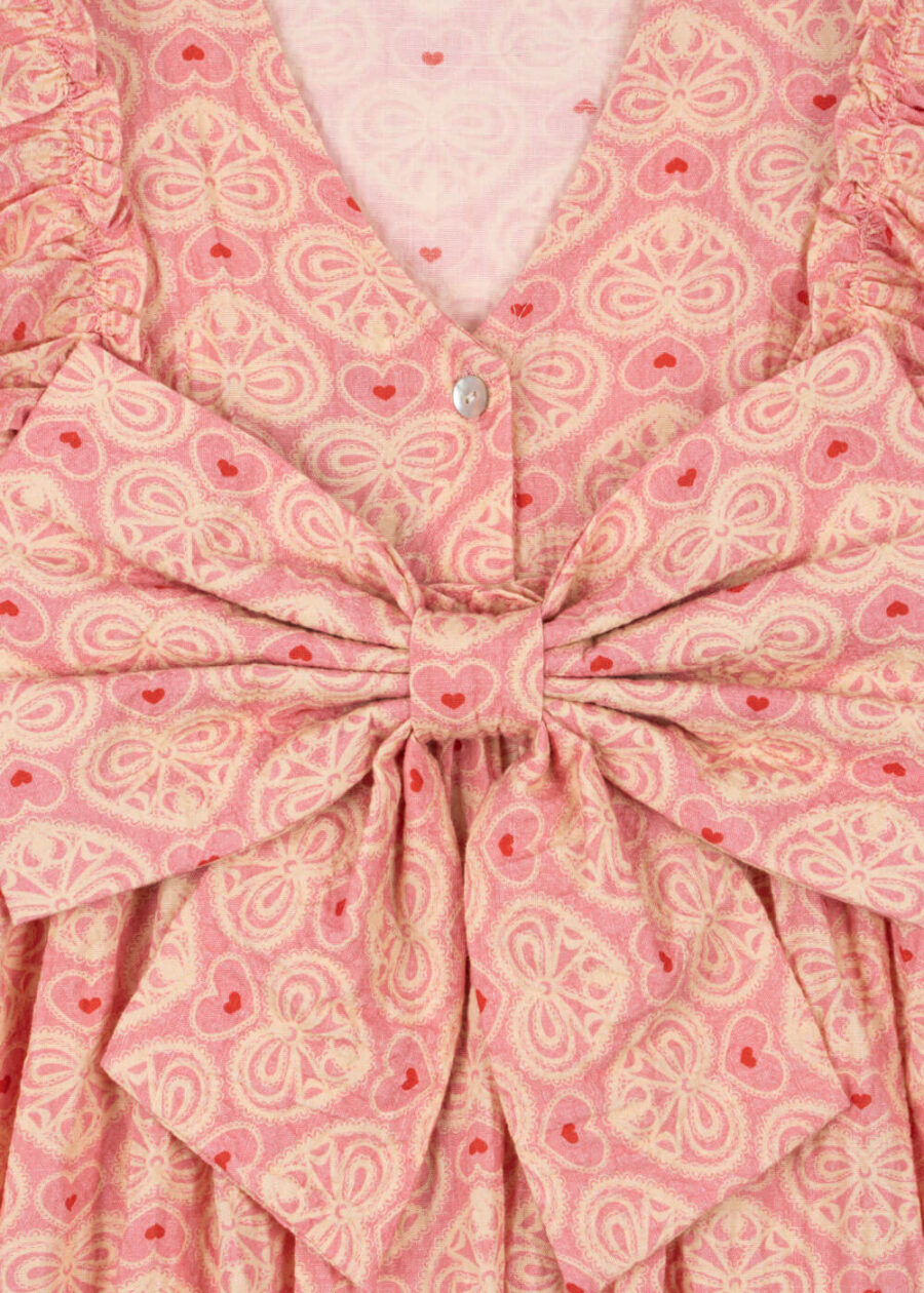 Konges Slojd Sukienka Ava Bow Gots Lacy Pink - obrazek 3