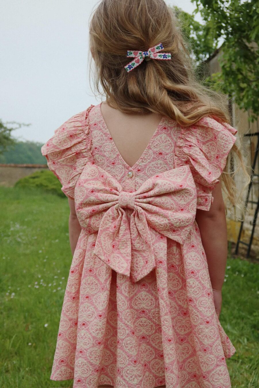 Konges Slojd Sukienka Ava Bow Gots Lacy Pink - obrazek 7