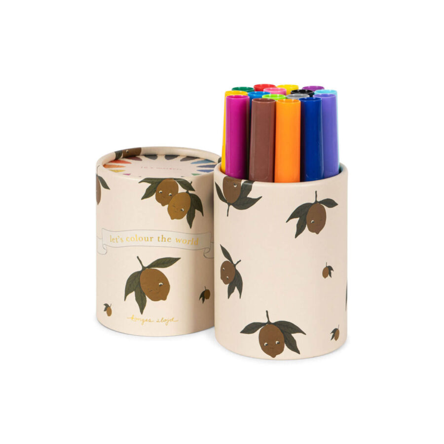 Konges Slojd Zestaw Pisaków My Little Marker Set Lemon