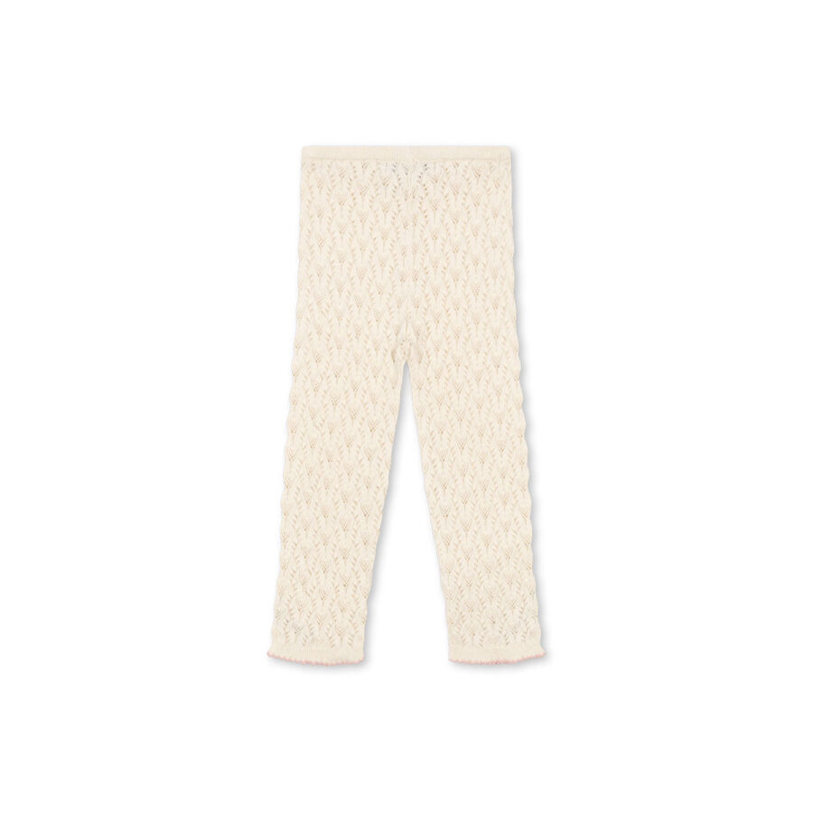 Konges Slojd Dzianinowe Spodnie Rosier Cream Off White - obrazek 2