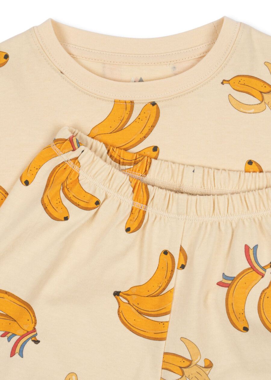 Konges Slojd Zestaw T-shirt I Spodenki Lin Set Gots Go Bananas - obrazek 3