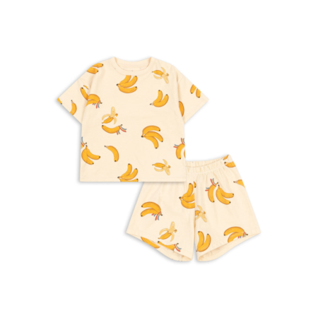 Konges Slojd Zestaw T-shirt I Spodenki Lin Set Gots Go Bananas