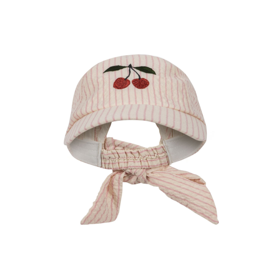 Konges Slojd Czapka Z Daszkiem Ellie Bow Gots Peony Stripe - obrazek 2