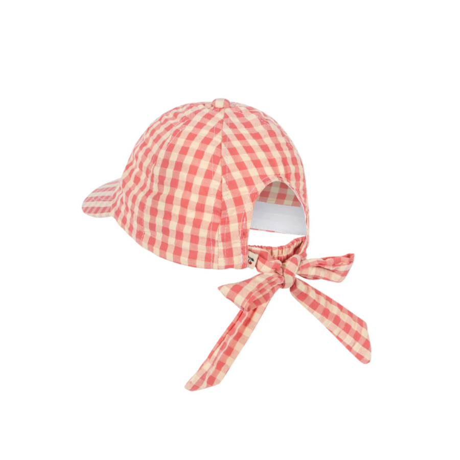 Konges Slojd Czapka Z Daszkiem Kim Bow Flamingo Plume Check - obrazek 2