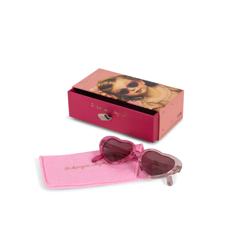 Konges Slojd Okulary Przeciwsłoneczne Baby Heart Pink Multi - obrazek 2