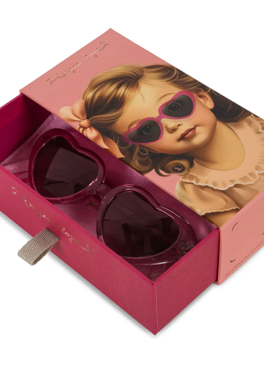 Konges Slojd Okulary Przeciwsłoneczne Baby Heart Pink Multi - obrazek 3
