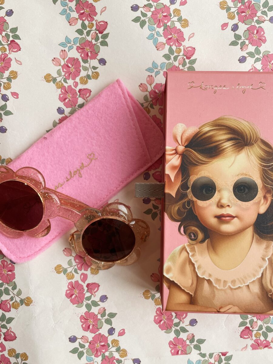 Konges Slojd Okulary Przeciwsłoneczne Baby Flower Glitter - obrazek 3