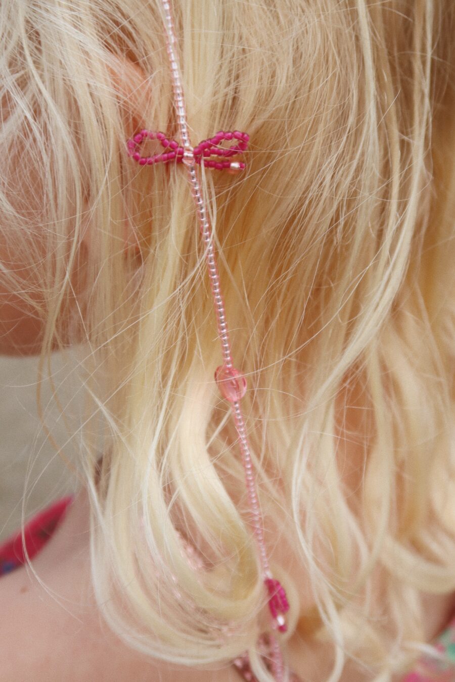 Konges Slojd Klipsy Do Włosów Pearly Tassels 2-Pak Pink Bow - obrazek 6