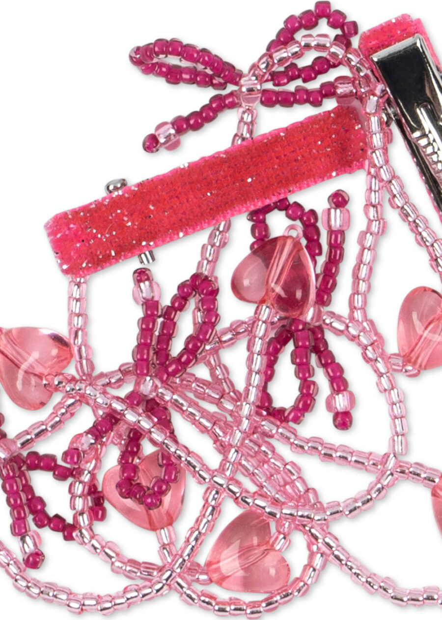 Konges Slojd Klipsy Do Włosów Pearly Tassels 2-Pak Pink Bow - obrazek 4