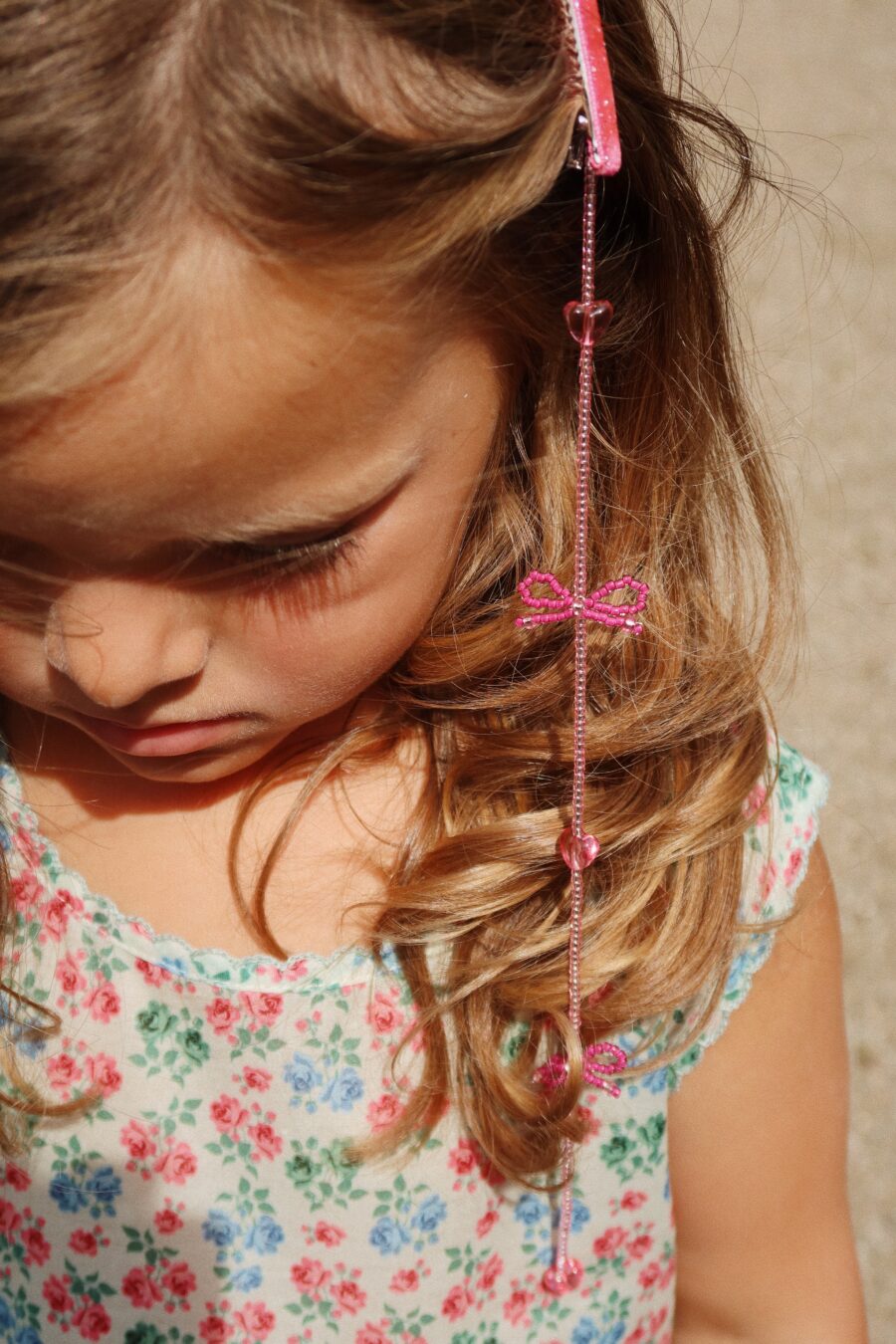 Konges Slojd Klipsy Do Włosów Pearly Tassels 2-Pak Pink Bow - obrazek 3