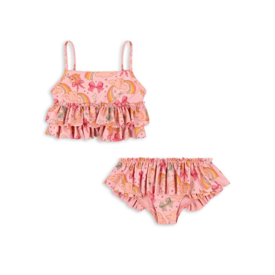Konges Slojd Dwuczęściowy Strój Kąpielowy Manuca Frill Rainbow Bow