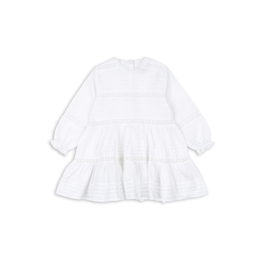 Konges Slojd Sukienka Orchid Optic White