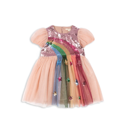 Konges Slojd Sukienka Odette Rainbow Evening Sand