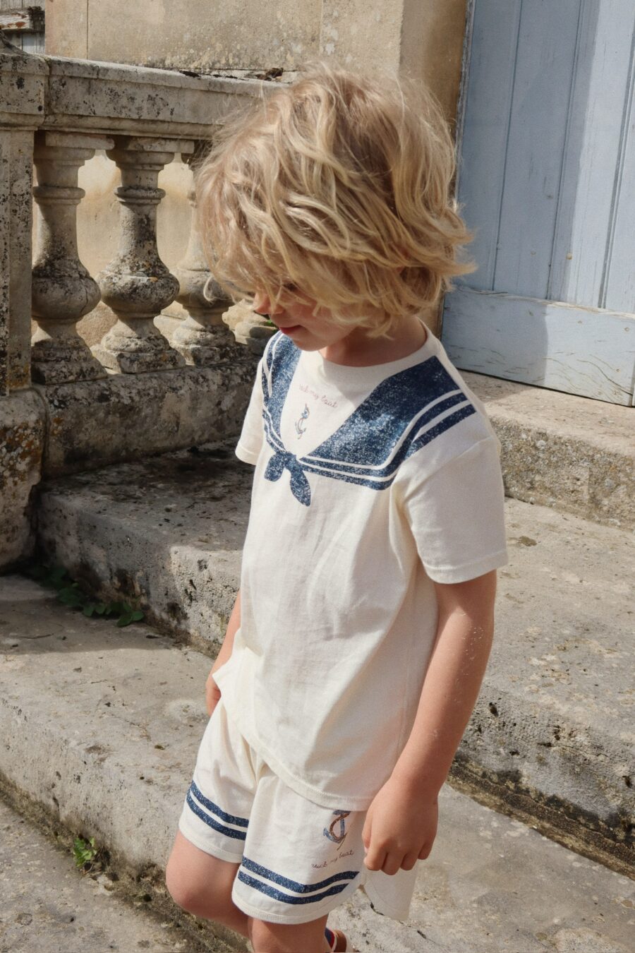 Konges Slojd Zestaw T-shirt I Spodenki Famo Antique White - obrazek 5